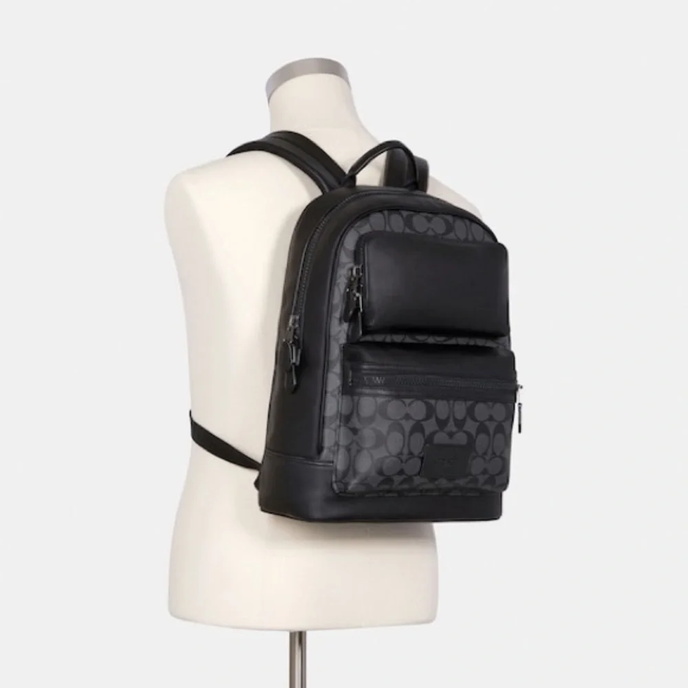 Coach Rider Backpack In Signature Canvas - Picture 2 of 3